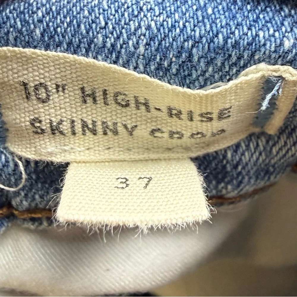 Madewell Distressed Women’s High Rise Cropped Skinny Jeans, Size 37 - Picture 11 of 13